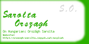 sarolta orszagh business card