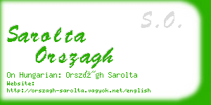 sarolta orszagh business card